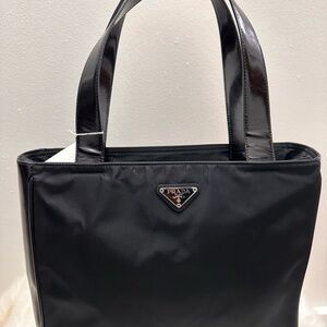 Prada Sleek Black Tote Bag